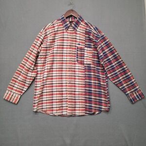 MO Betta Mens Multicolored Plaid Long Sleeve Button Up Shirt‎ Size XL